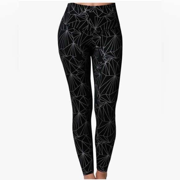 Onzie Pants - Onzie Geometric Print 7/8 Leggings Black White Yoga Pants XS
